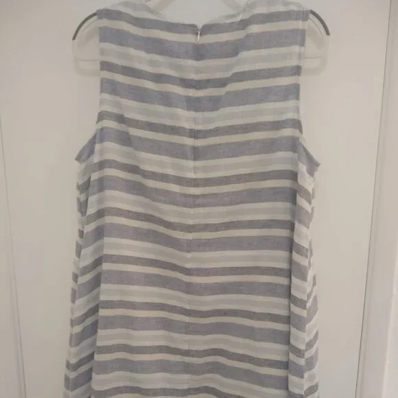 BeachLunchLounge Collection L A-line striped dress pastel white/light blue - Picture 3 of 13